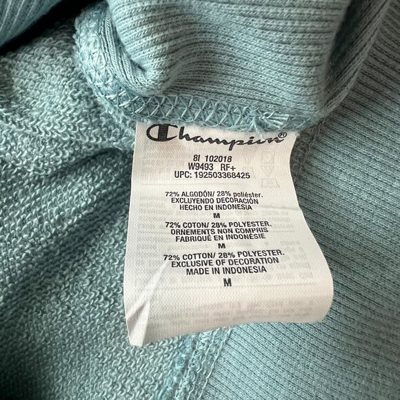 NWT Champion Women’s Blue & White Crewneck Sweatshirt Size Medium - Picture 3 of 8